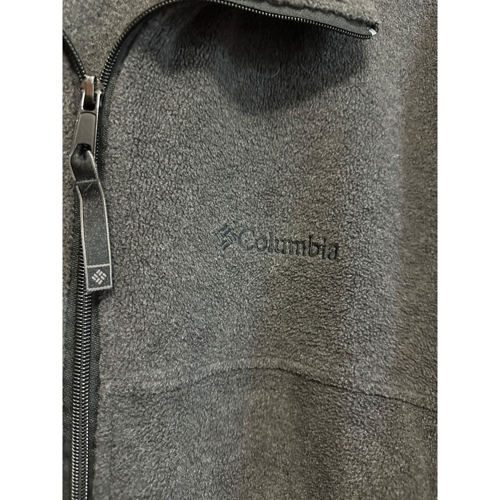 Columbia Mens Fleece Jacket Full Zip Up Gray Outdoor Soft Lightweight‎ Coat L - Picture 3 of 7